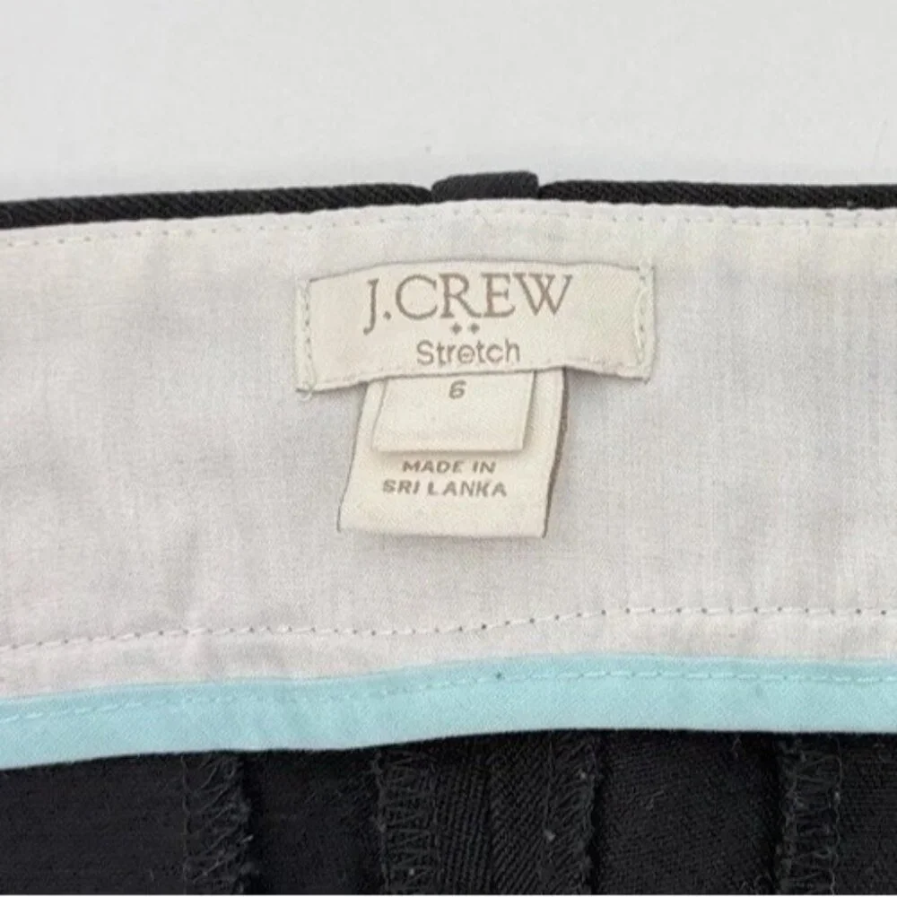 J.Crew Factory Stretch Skinny Black Cropped Pants Size‎ 6 Workwear Office Preppy